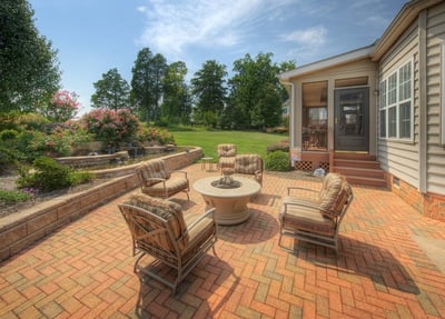 Brick Patio with Fire Pit